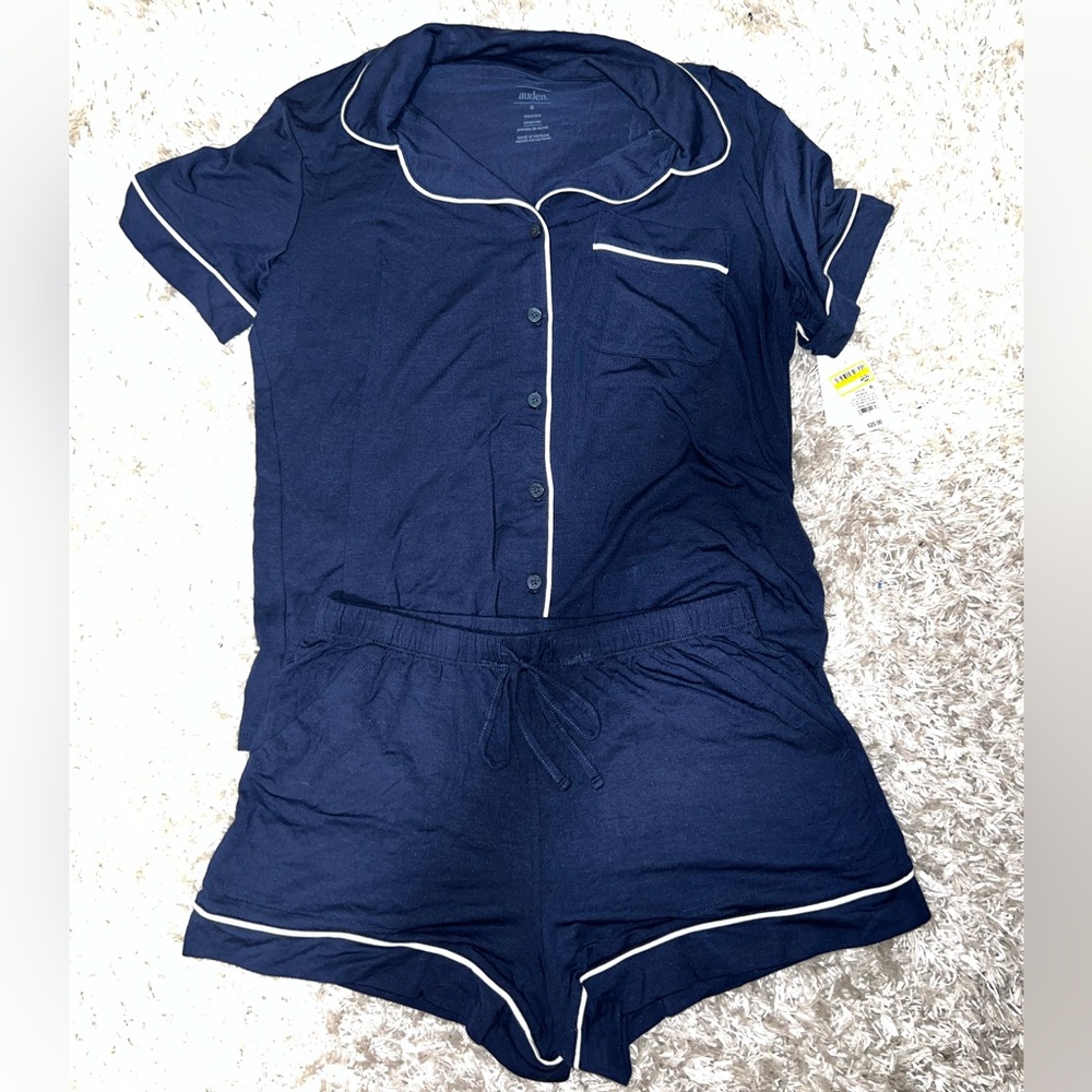 Women's Navy Blue Pajama Set